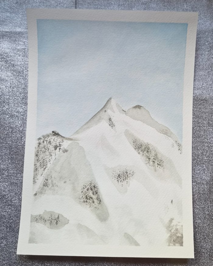 Looking up from base camp — by Shannon — Painting