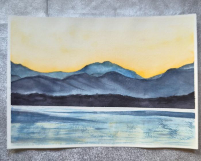 Mountain & lake — by Shannon — Painting