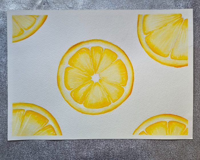 Orange slice — by Shannon — Painting