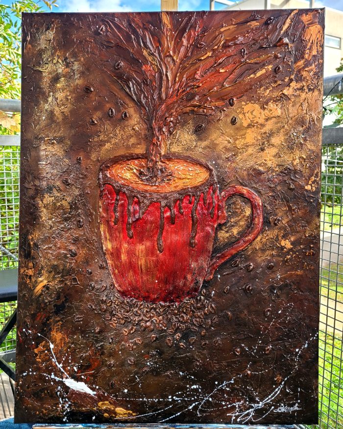 Morning Dark Roast — by Angela Izabela Constantinoiu — Painting