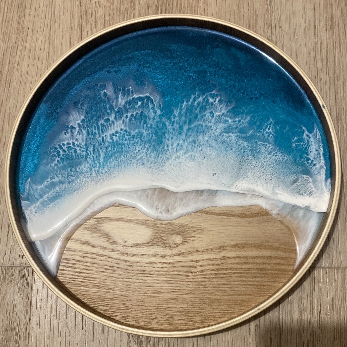Resin ocean wave tray decor — by Rachel Emily Washer — Other