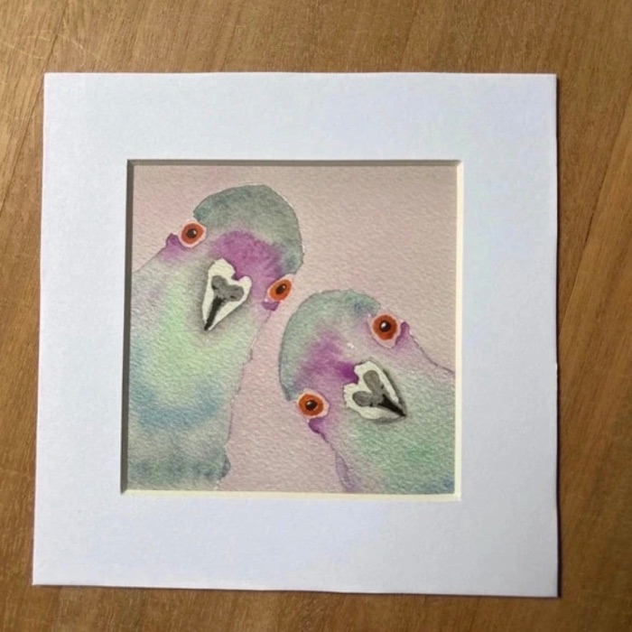 Who Said Coo? Pigeon Art Matte Print – Quirky Bird Wall Art — by Joanne Cooke — Print
