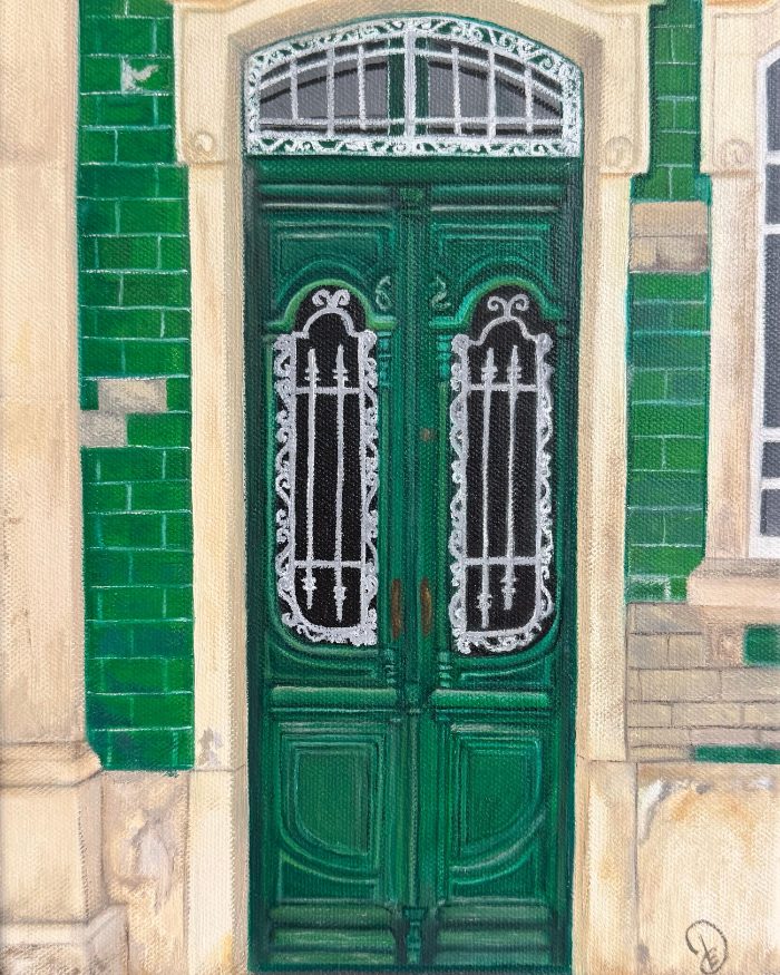 Green Door — by Dawn Elliott — Painting