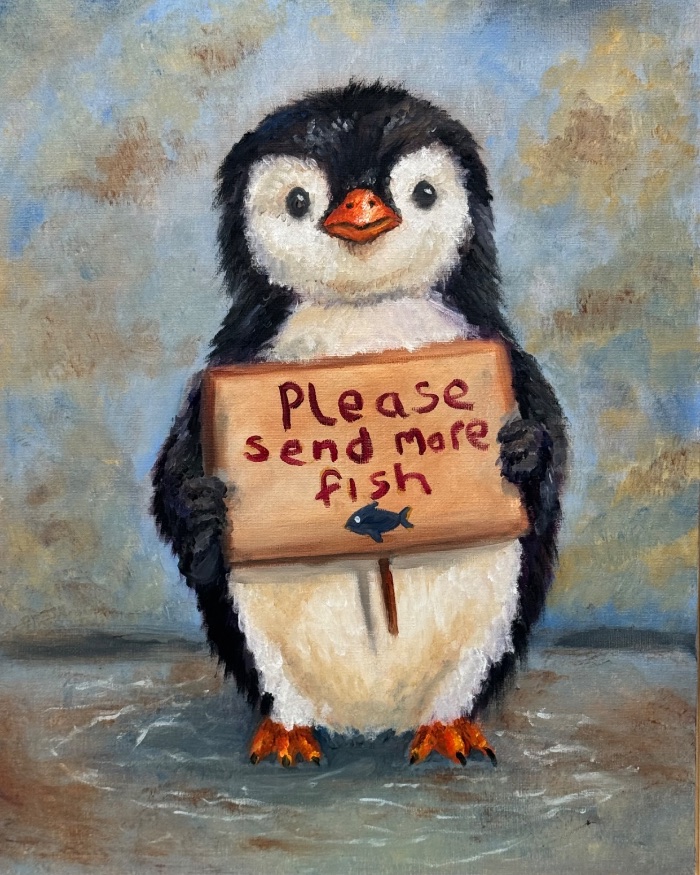 Please send more fish — by Shelley Stevens — Painting