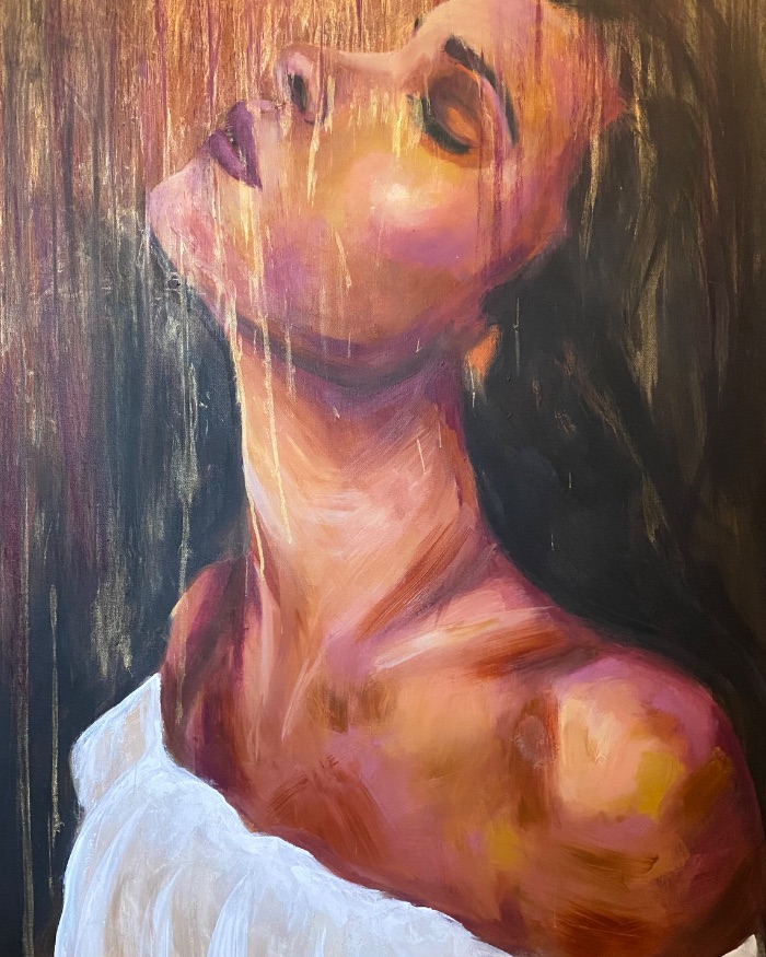 Shower me in gold — by Shelley Stevens — Painting